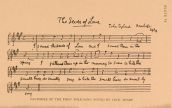 A handwritten copy of the 'Seeds of Love' song